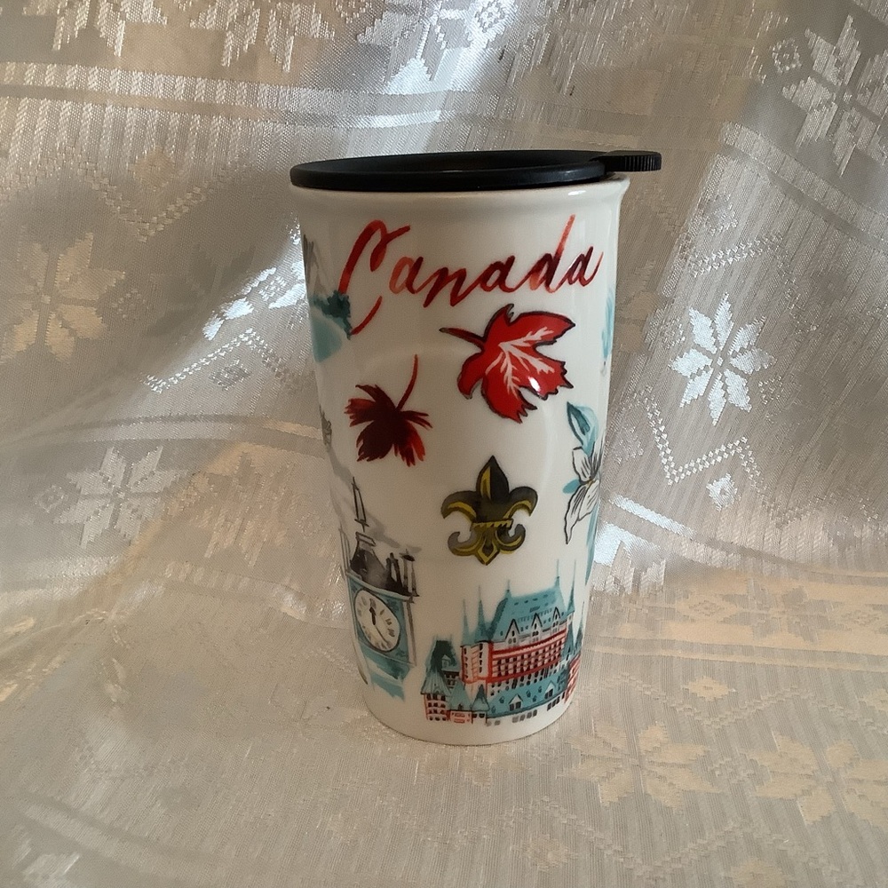 Starbucks Canada Ceramic Travel Tumbler 2016 Collectible